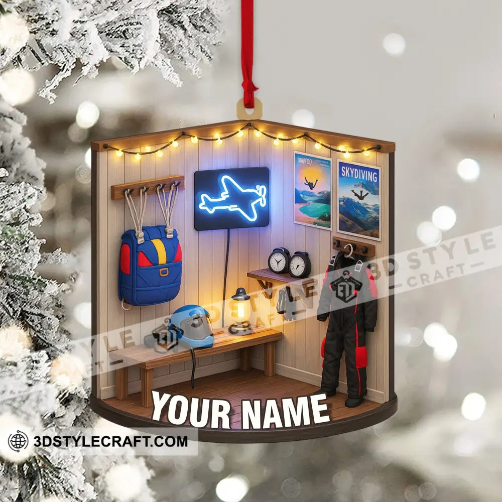 Skydiving Corner Home Decor Christmas Ornament Personalized Ornament Ornament