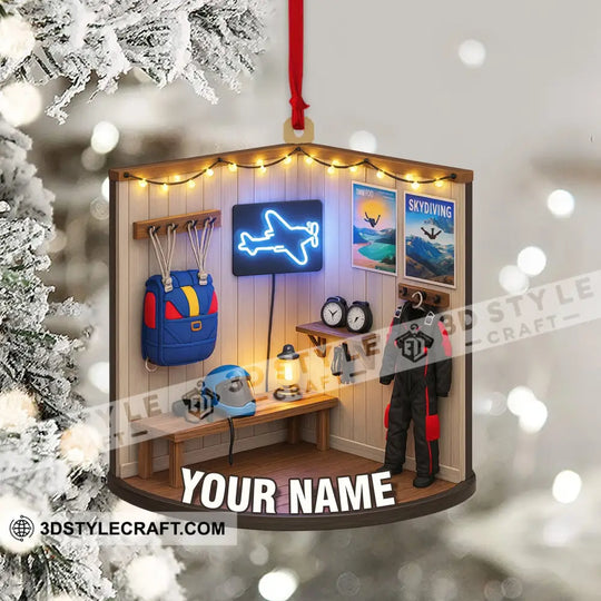 Skydiving Corner, Home Decor, Christmas Ornament, Personalized Ornament style option 4