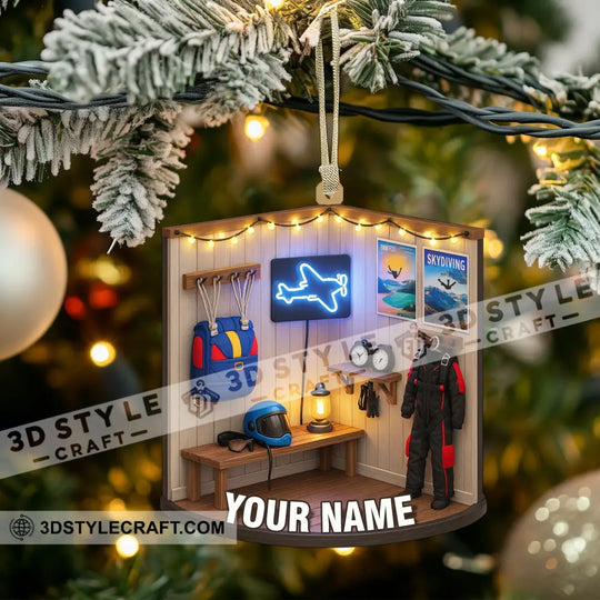 Skydiving Corner, Home Decor, Christmas Ornament, Personalized Ornament style option 3