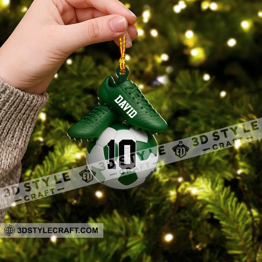 Soccer Home Decor, Christmas Ornament, Personalized Ornament style option 3