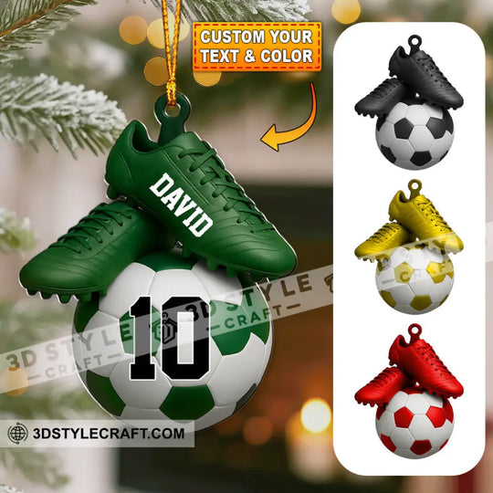 Soccer Home Decor, Christmas Ornament, Personalized Ornament style option 1