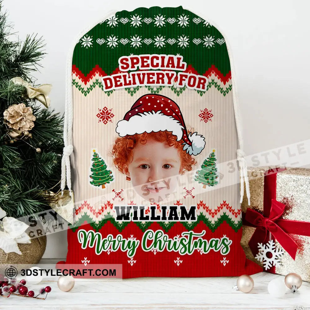 Special Delivery For Kid Personalized Christmas String Bag