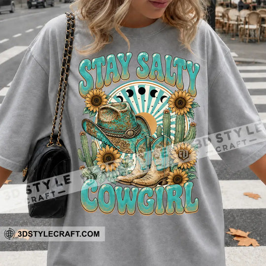 Stay Salty Cowgirl Cute T-Shirt, Cute Collectible Gift style option 4