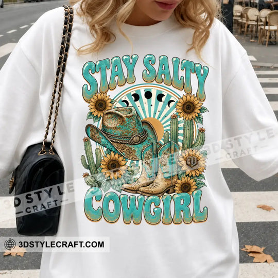 Stay Salty Cowgirl Cute T-Shirt, Cute Collectible Gift style option 2