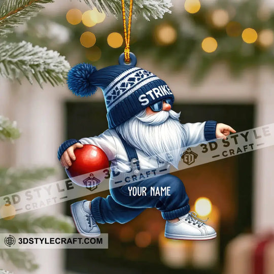 Strike Bowling, Home Decor, Christmas Ornament, Personalized Ornament style option 2