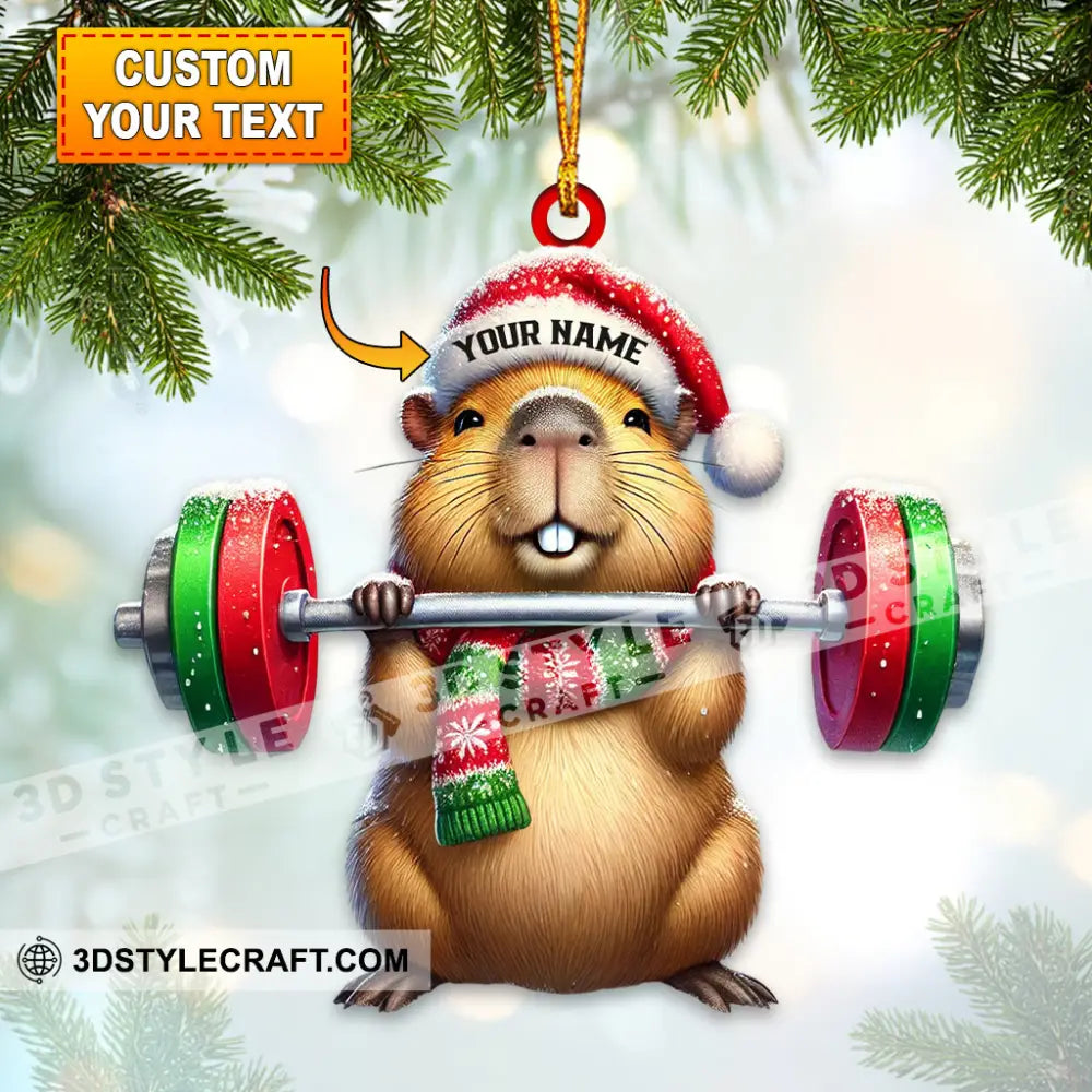 Strong Hamster Home Decor Christmas Ornament Personalized 3.54’’ / 1