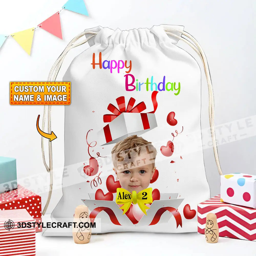 Surprise Box Happy Birthday Bag Personalized Christmas String 13X15 In - 33X39 Cm