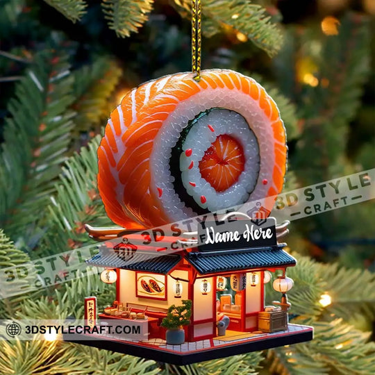 Sushi Restaurant Home Decor, Christmas Ornament, Personalized Ornament style option 4