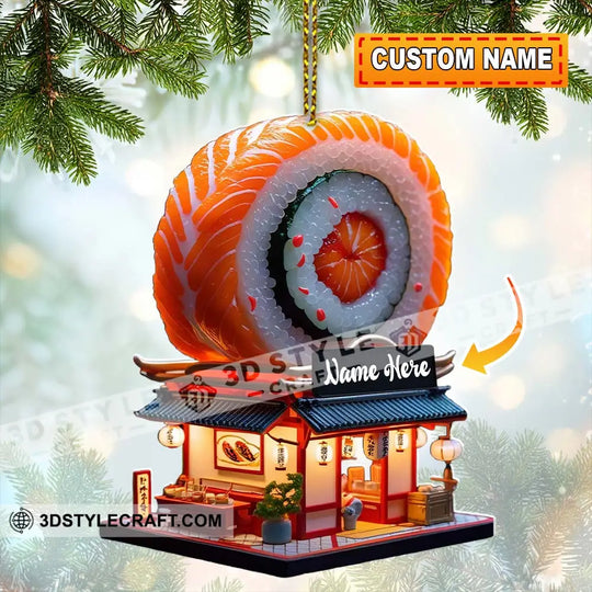 Sushi Restaurant Home Decor, Christmas Ornament, Personalized Ornament style option 1