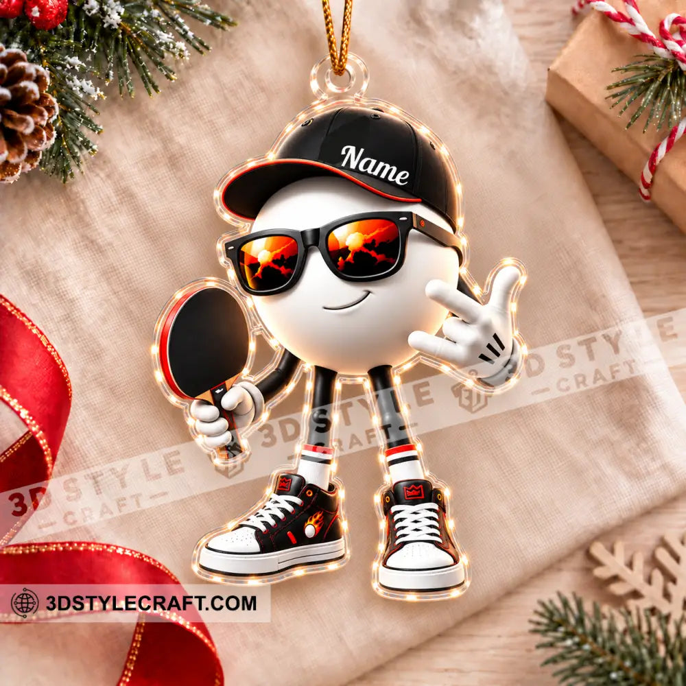 Table Tennis Home Decor Christmas Ornament Personalized Ornament - Ornament