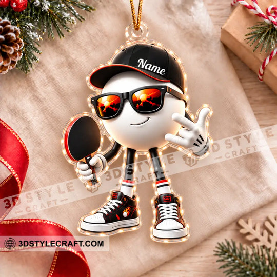 Table Tennis Home Decor, Christmas Ornament, Personalized Ornament style option 4