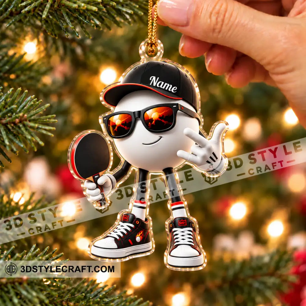 Table Tennis Home Decor Christmas Ornament Personalized Ornament - Ornament