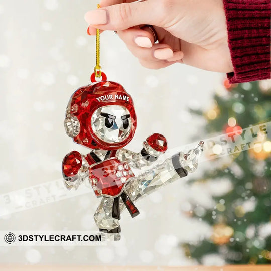 Taekwondo Christmas Home Decor, Christmas Ornament, Personalized Ornament style option 2