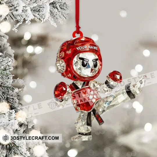 Taekwondo Christmas Home Decor, Christmas Ornament, Personalized Ornament style option 4