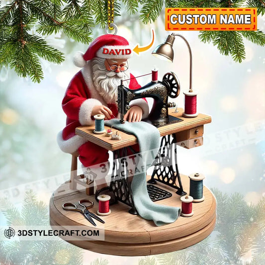 Tailor Santa Christmas Ornament Personalized 3.54’’ / 1