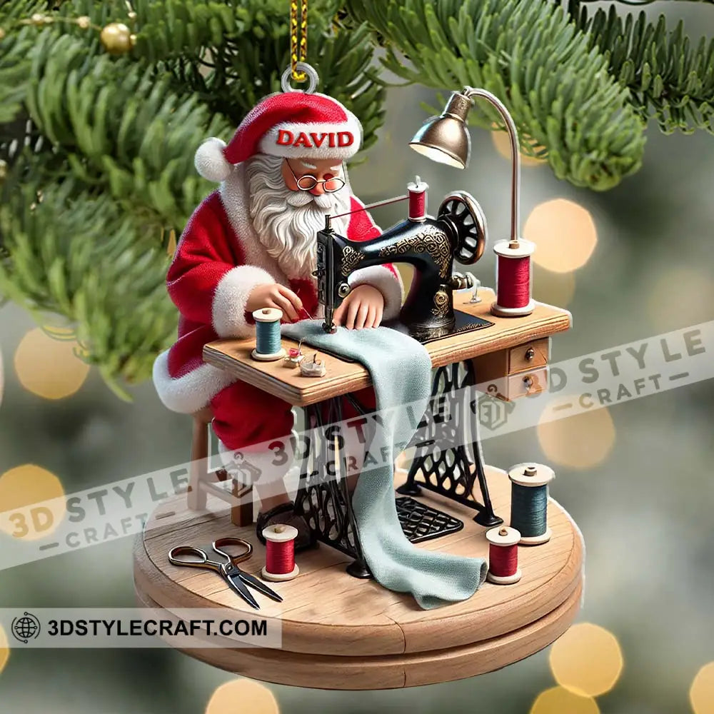 Tailor Santa Christmas Ornament Personalized