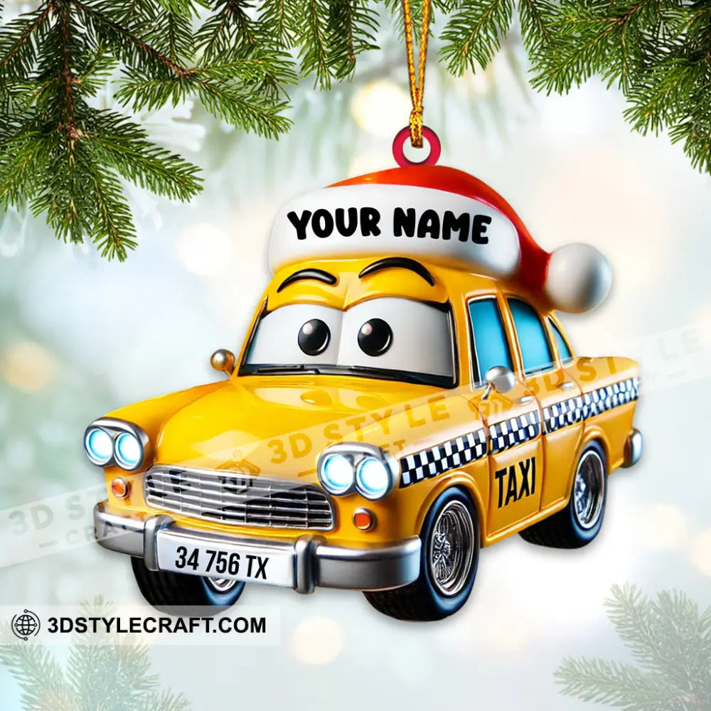 Taxi Driver Christmas Ornament Personalized