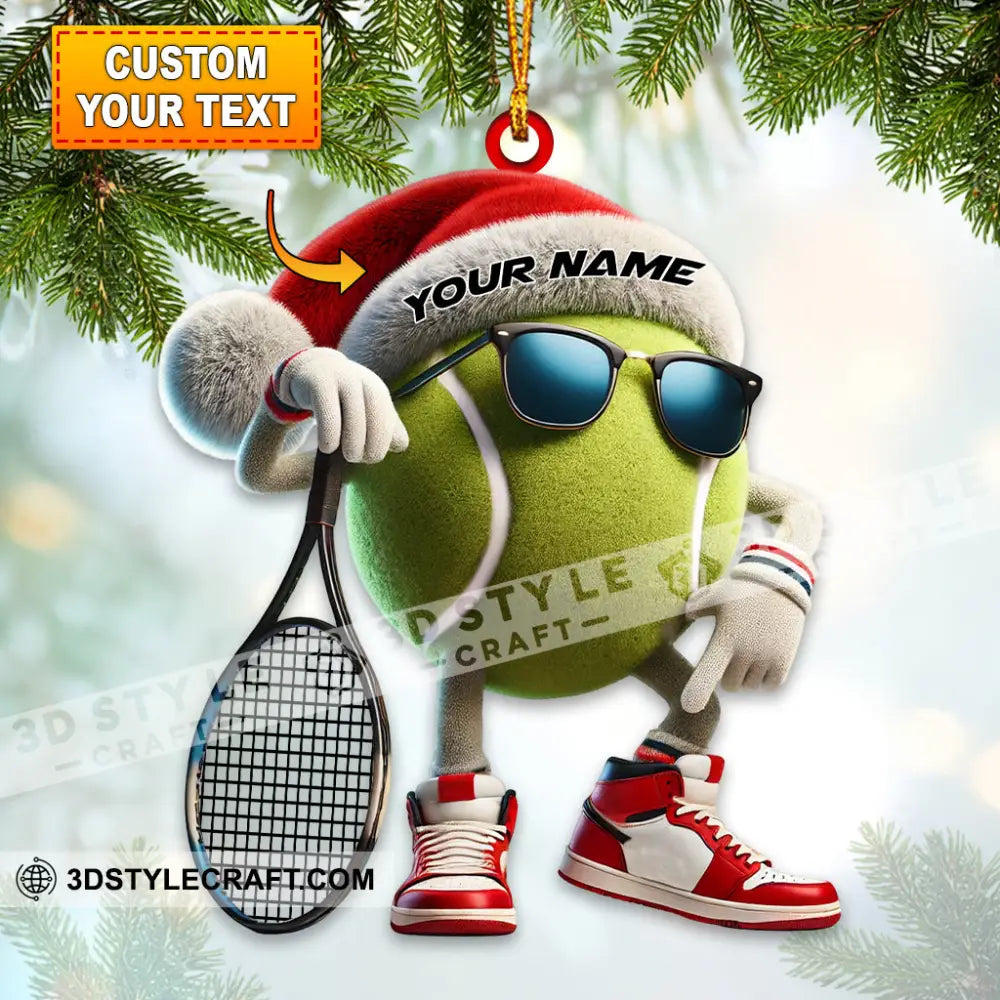 Tennis Ball Home Decor Christmas Ornament Personalized 3.54’’ / 1