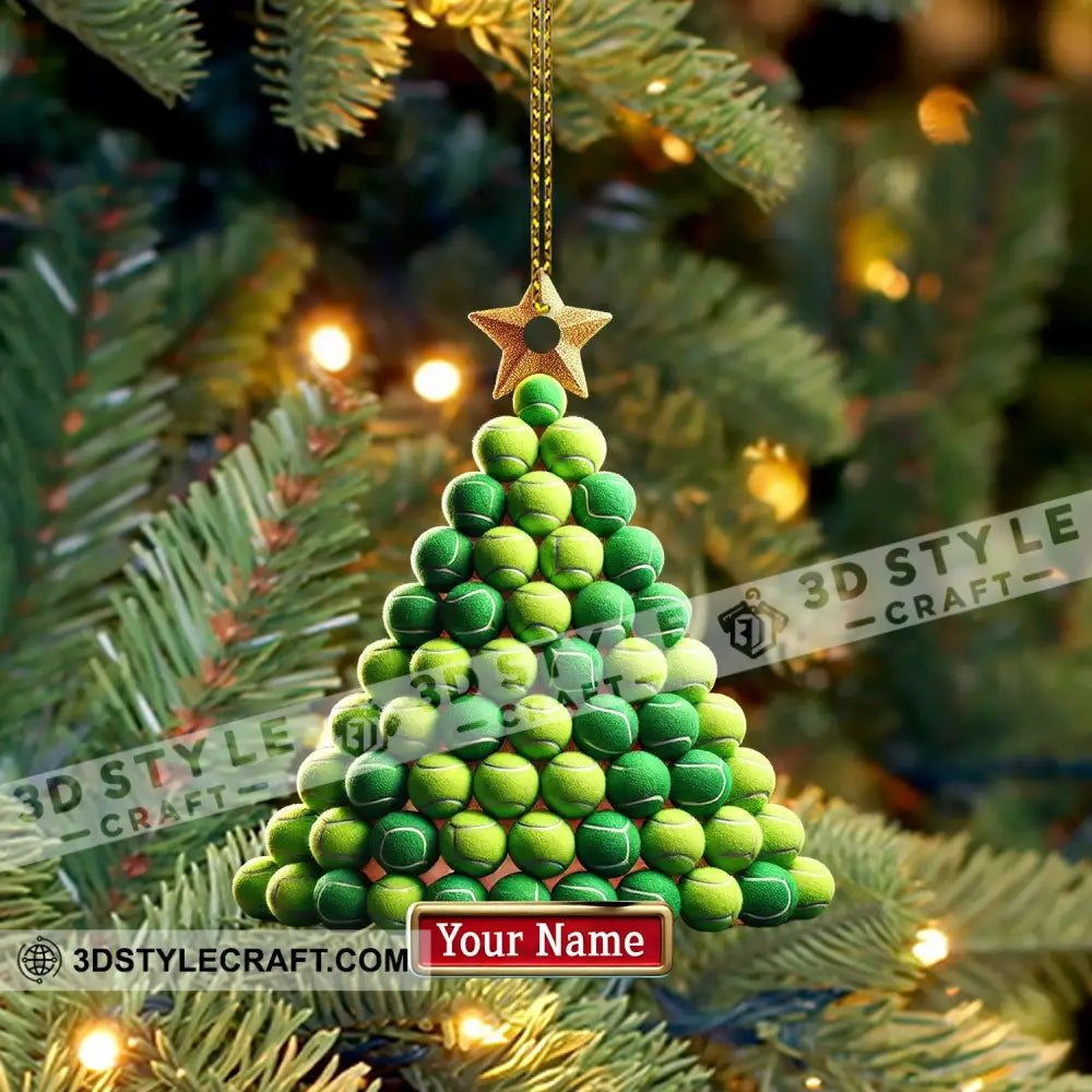 Ball Tree Christmas Ornament Personalized