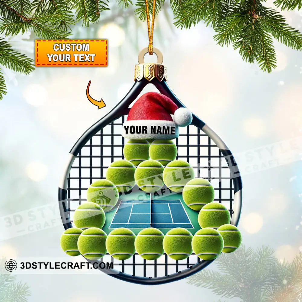 Tennis Balls Christmas Home Decor Ornament Personalized 3.54’’ / 1