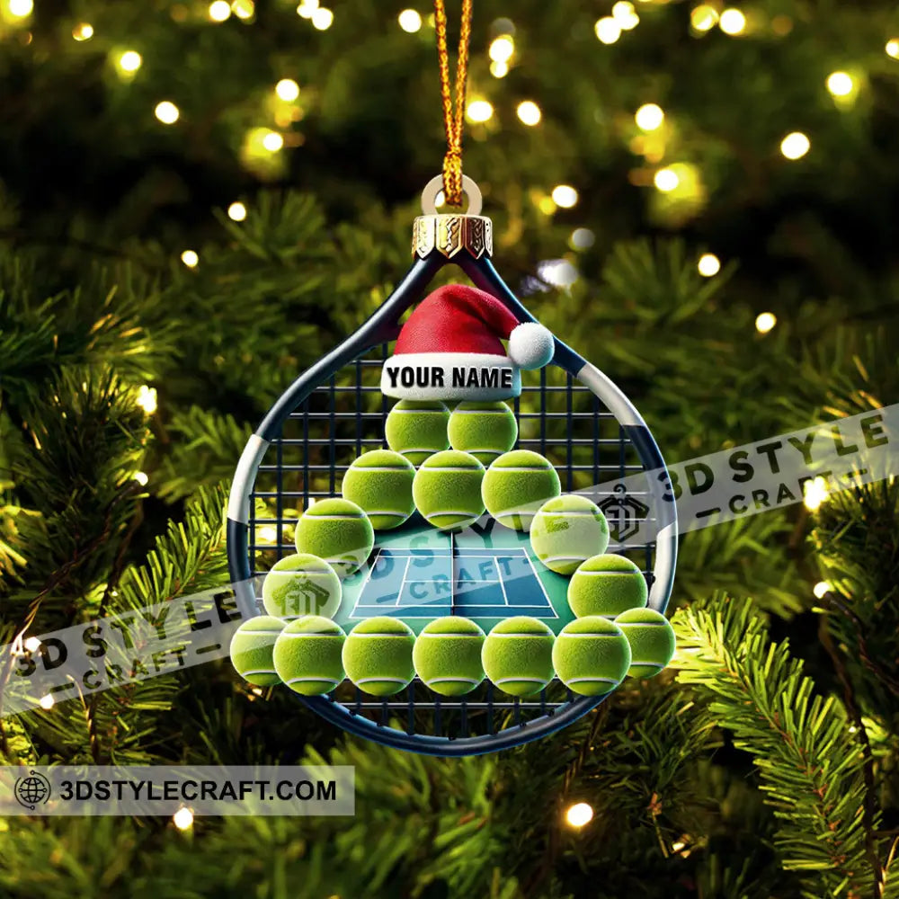 Tennis Balls Christmas Home Decor Ornament Personalized