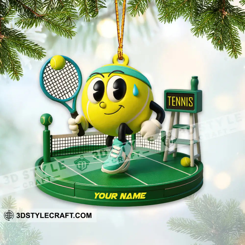 Tennis Home Decor Christmas Ornament Personalized Ornament Ornament
