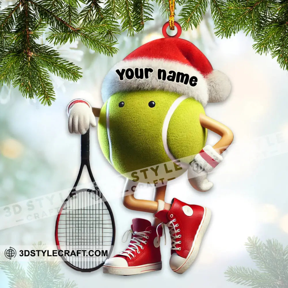 Tennis Ornament Personalized