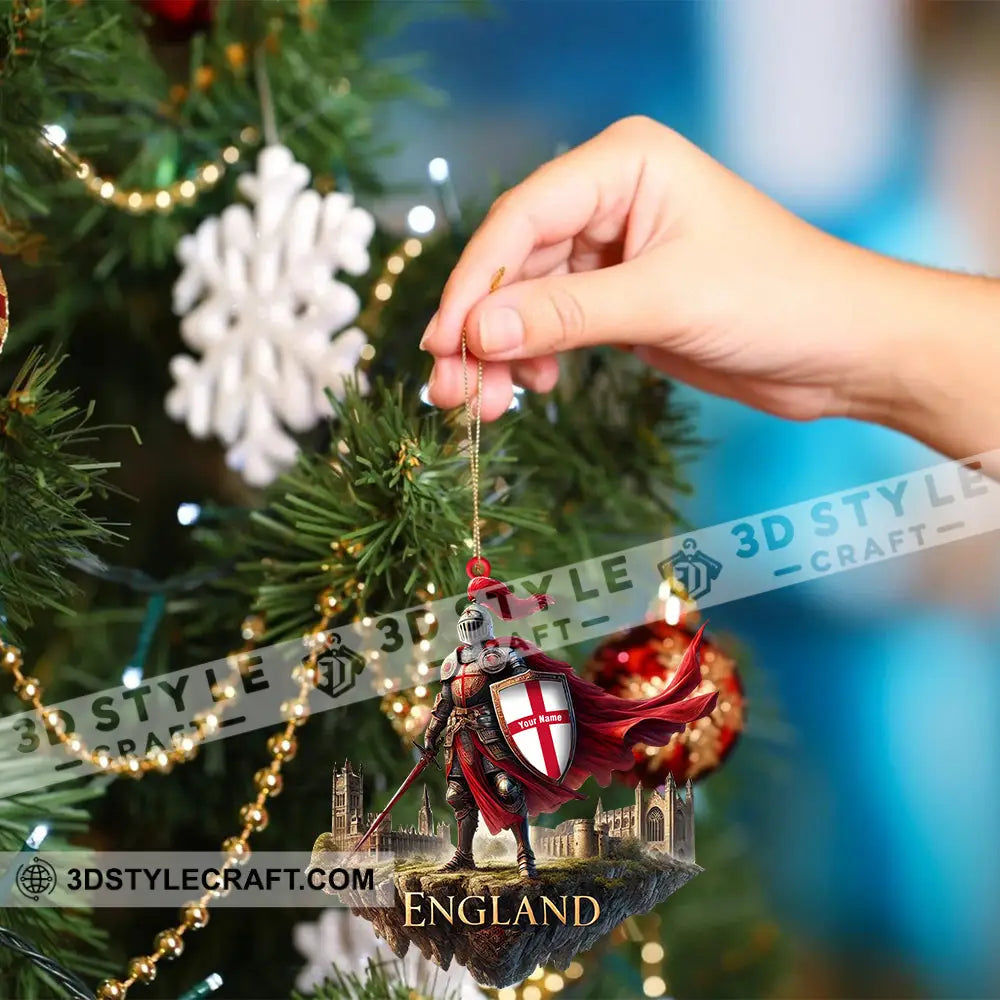 The Best England Warrior Ornament Personalized