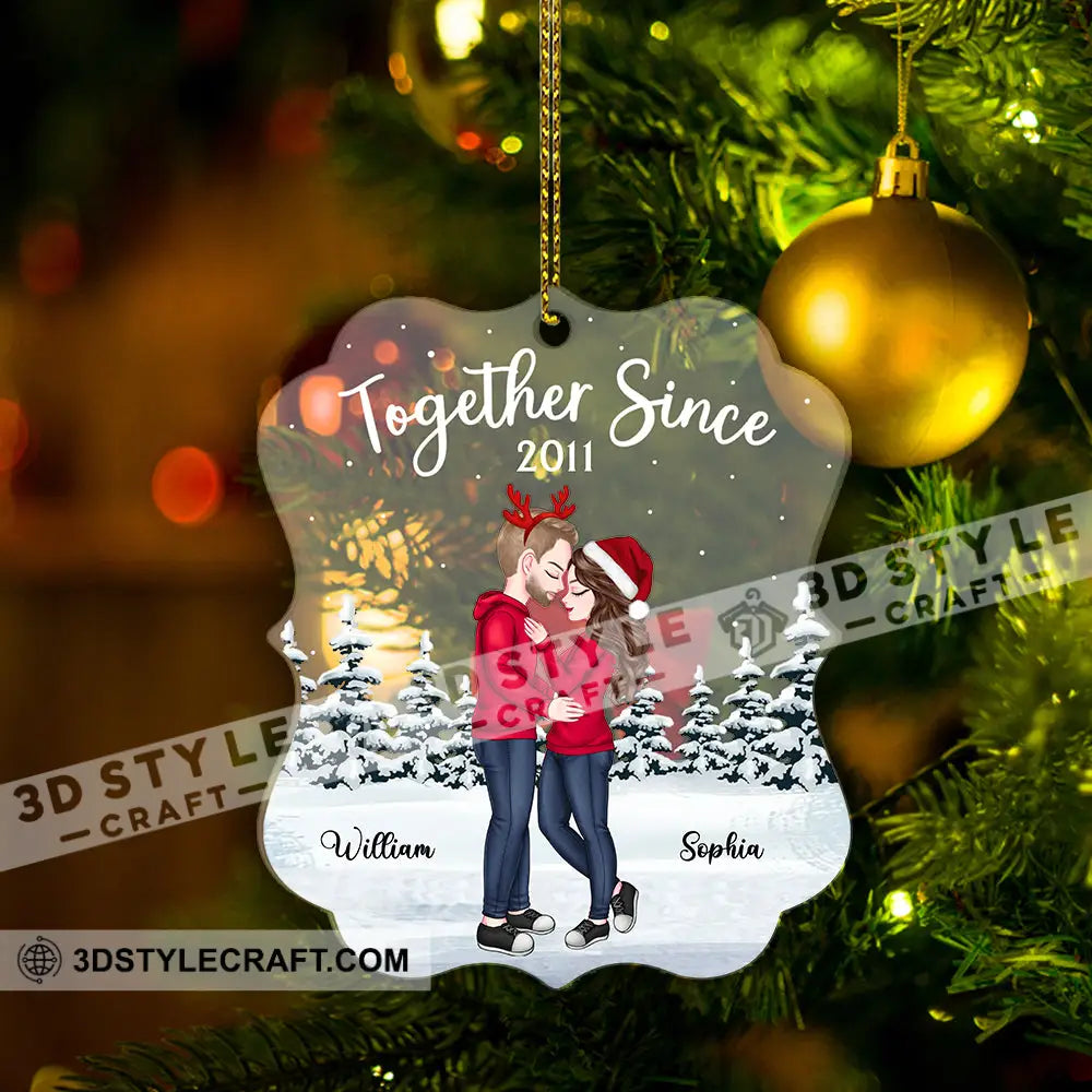 Together Since - Couple Ornament Custom Appearance Personalized Acrylic Gift For Christmas Family