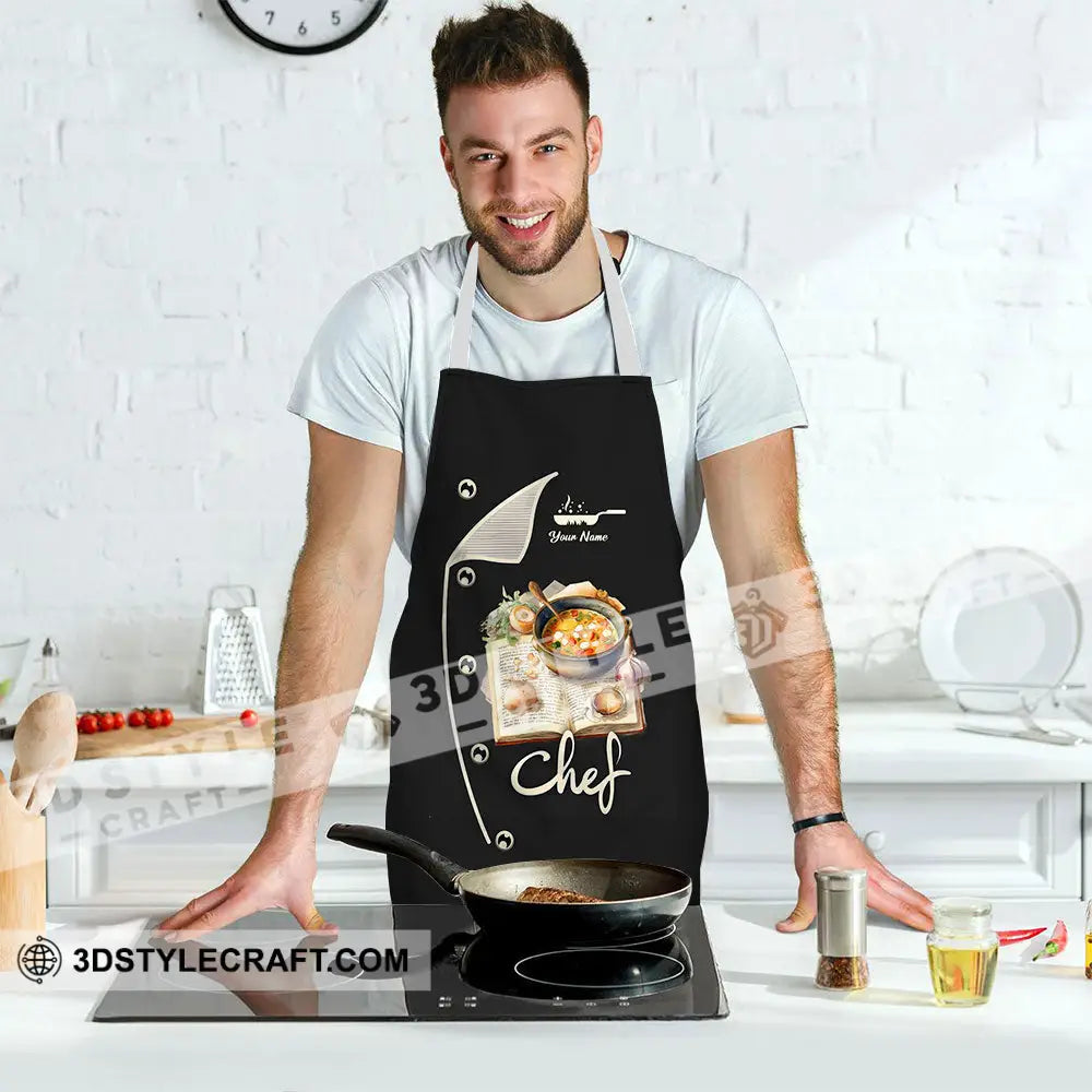 Unisex Apron - Custom Name For Chef Cooking Recipe