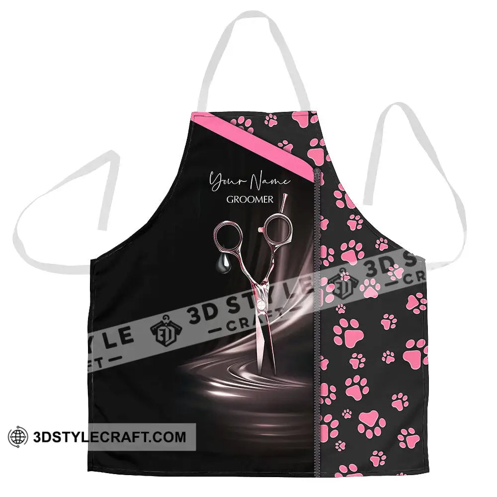 Unisex Apron Custom Name - Groomer Paws Apparel