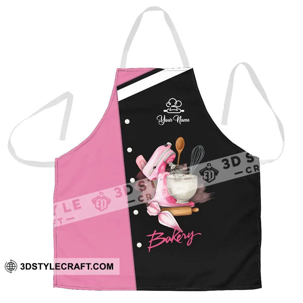 Unisex Apron - Custom Name White Bakery Apparel