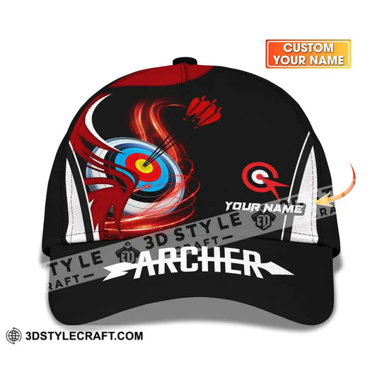 Unisex Cap, Custom Archery Sport Cap, Red Wave style option 1
