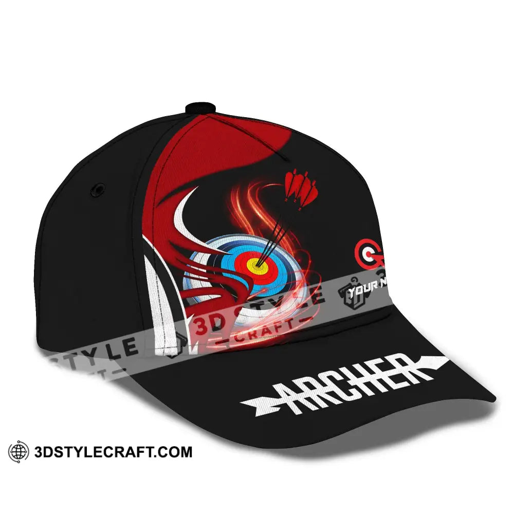 Unisex Cap Custom Archery Sport Red Wave