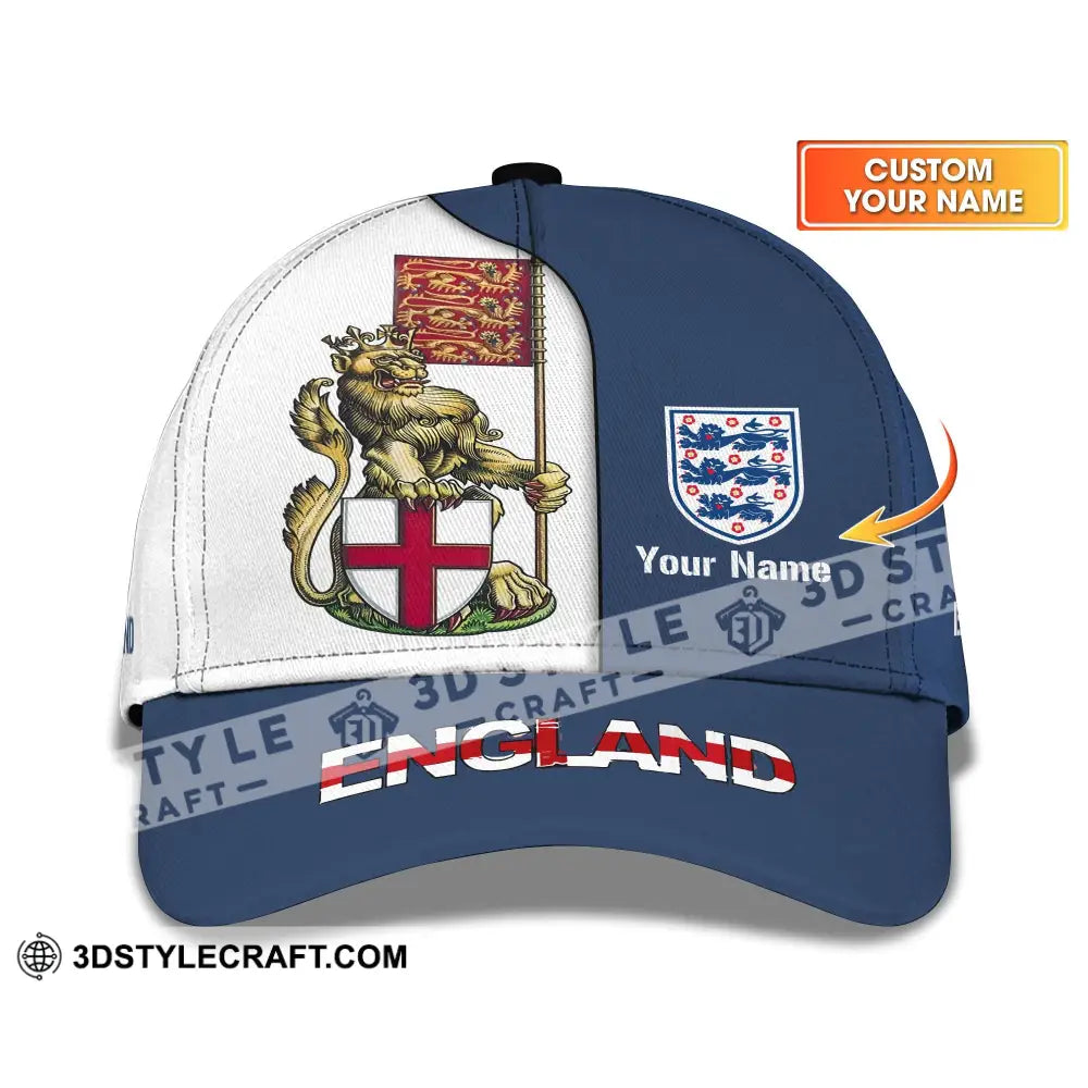 Unisex Cap Custom England Football Name Three Lion