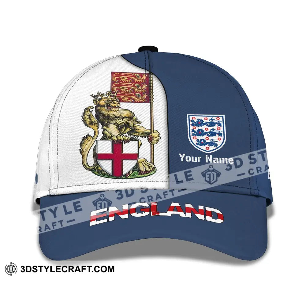 Unisex Cap Custom England Football Name Three Lion