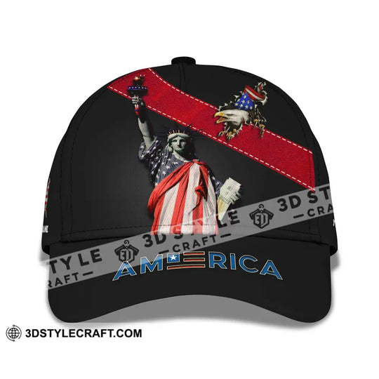 Unisex Cap, Custom Name 3D Cap - America Icon Liberties style option 2