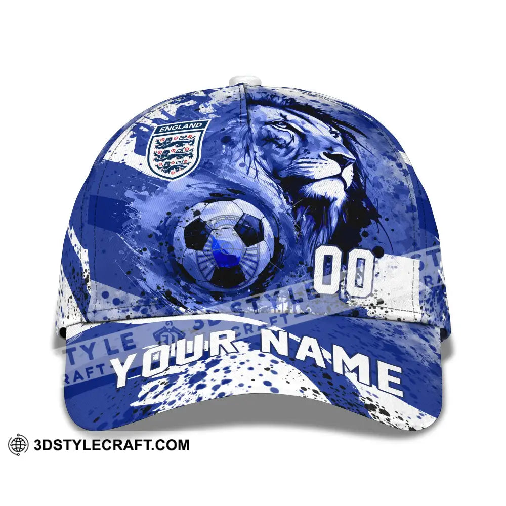 Unisex Cap Custom Name And Number - England National Team Lion Ball