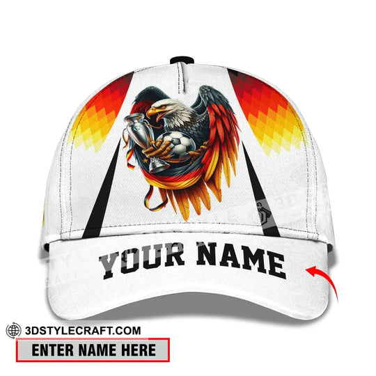 Unisex Cap, Custom Name And Number Euro 2024 Cap National Team, Germany Eagle Hugs The Ball style option 1