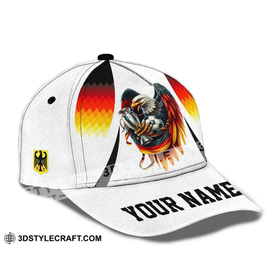 Unisex Cap, Custom Name And Number Euro 2024 Cap National Team, Germany Eagle Hugs The Ball style option 2