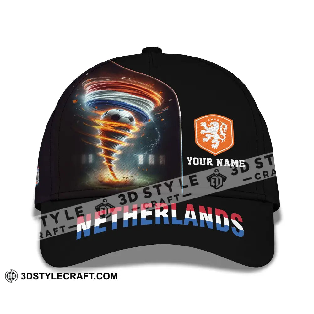 Unisex Cap Custom Name And Number Euro 2024 National Team Netherlands Tornado