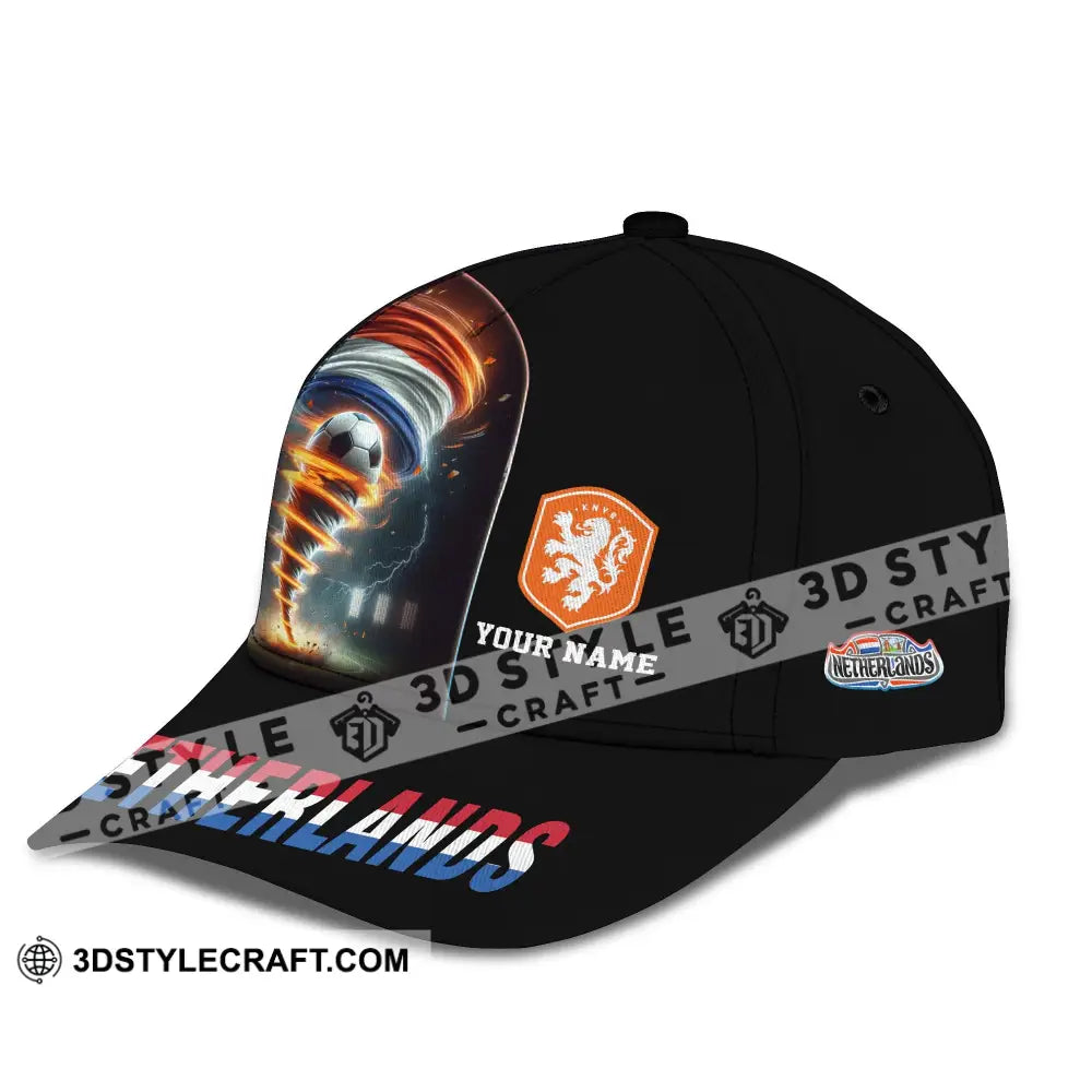 Unisex Cap Custom Name And Number Euro 2024 National Team Netherlands Tornado