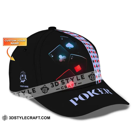 Unisex Cap, Custom Name Poker Classic Cap, Poker Hat, Casino Poker style option 1
