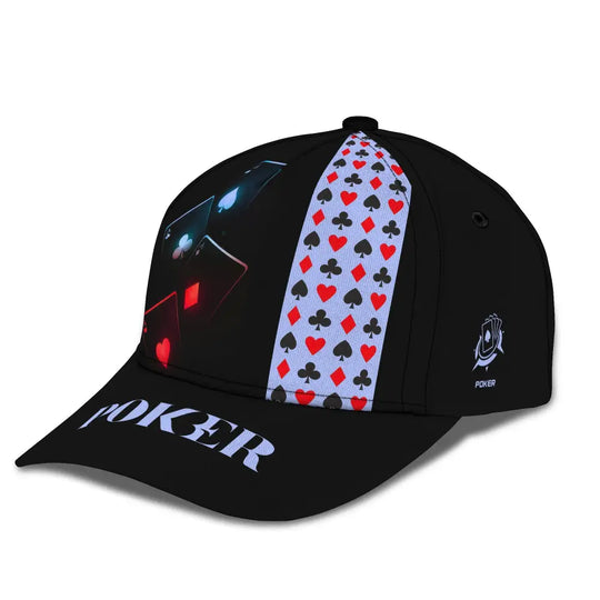 Unisex Cap, Custom Name Poker Classic Cap, Poker Hat, Casino Poker style option 2