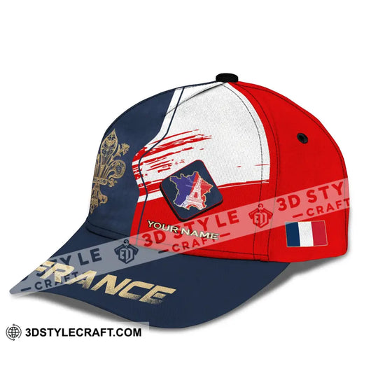 Unisex Cap,  Custom Name Shirt - France Map Cap style option 4