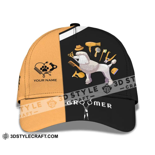 Unisex Cap,  Custom Name Shirt - Gift For Groomer, Custom Groomer Name Cap style option 2