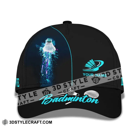 Unisex Cap, Personalized Badminton Cap, Badminton Classic Cap, Badminton Hat, Gift for Badminton Lovers style option 2