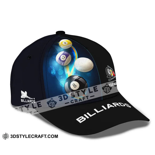 Unisex Cap, Personalized Billiards Classic Cap, Billiards Hat, Gift for Billiards Lovers style option 3
