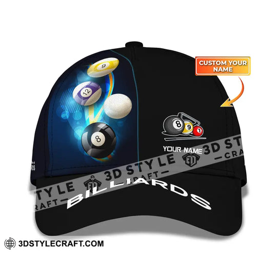 Unisex Cap, Personalized Billiards Classic Cap, Billiards Hat, Gift for Billiards Lovers style option 1