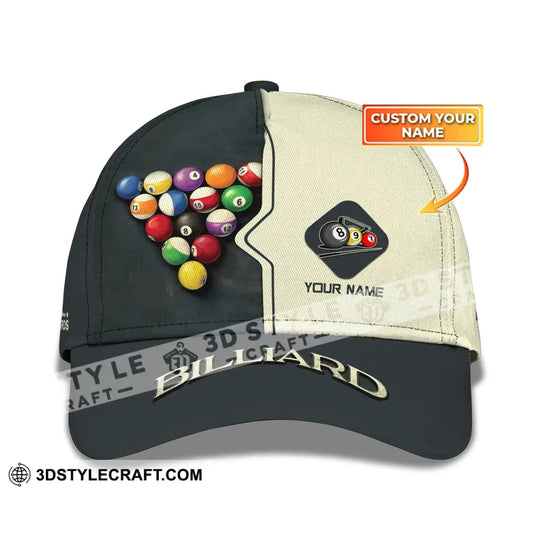 Unisex Cap, Personalized Billiards Classic Cap, Billiards Hat, Gift for Billiards Lovers style option 1